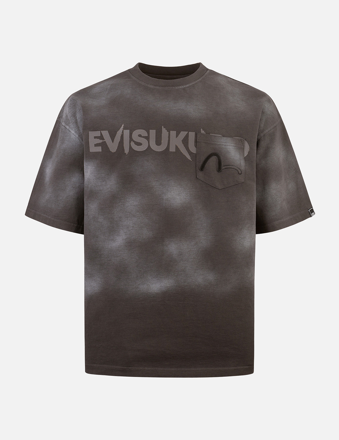 ガーメントダイカリグラフィーロゴプリントオーバーサイズTシャツ