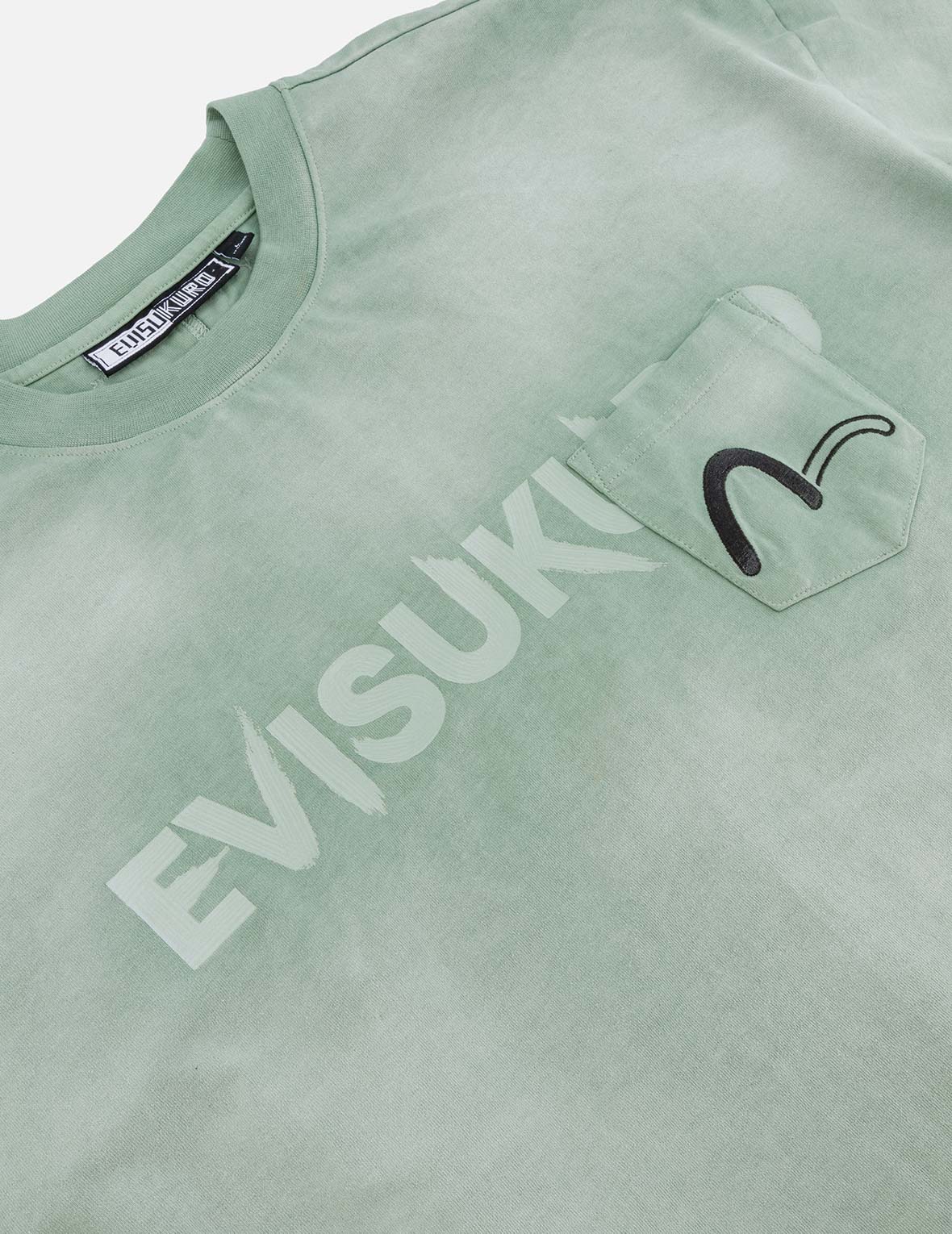 ガーメントダイカリグラフィーロゴプリントオーバーサイズTシャツ
