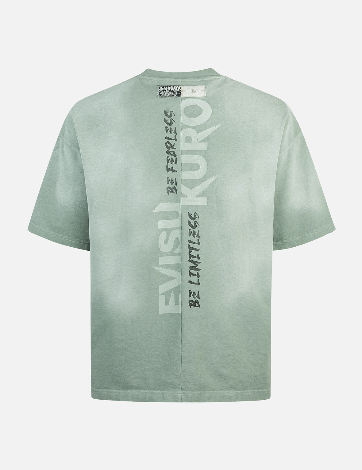 ガーメントダイカリグラフィーロゴプリントオーバーサイズTシャツ