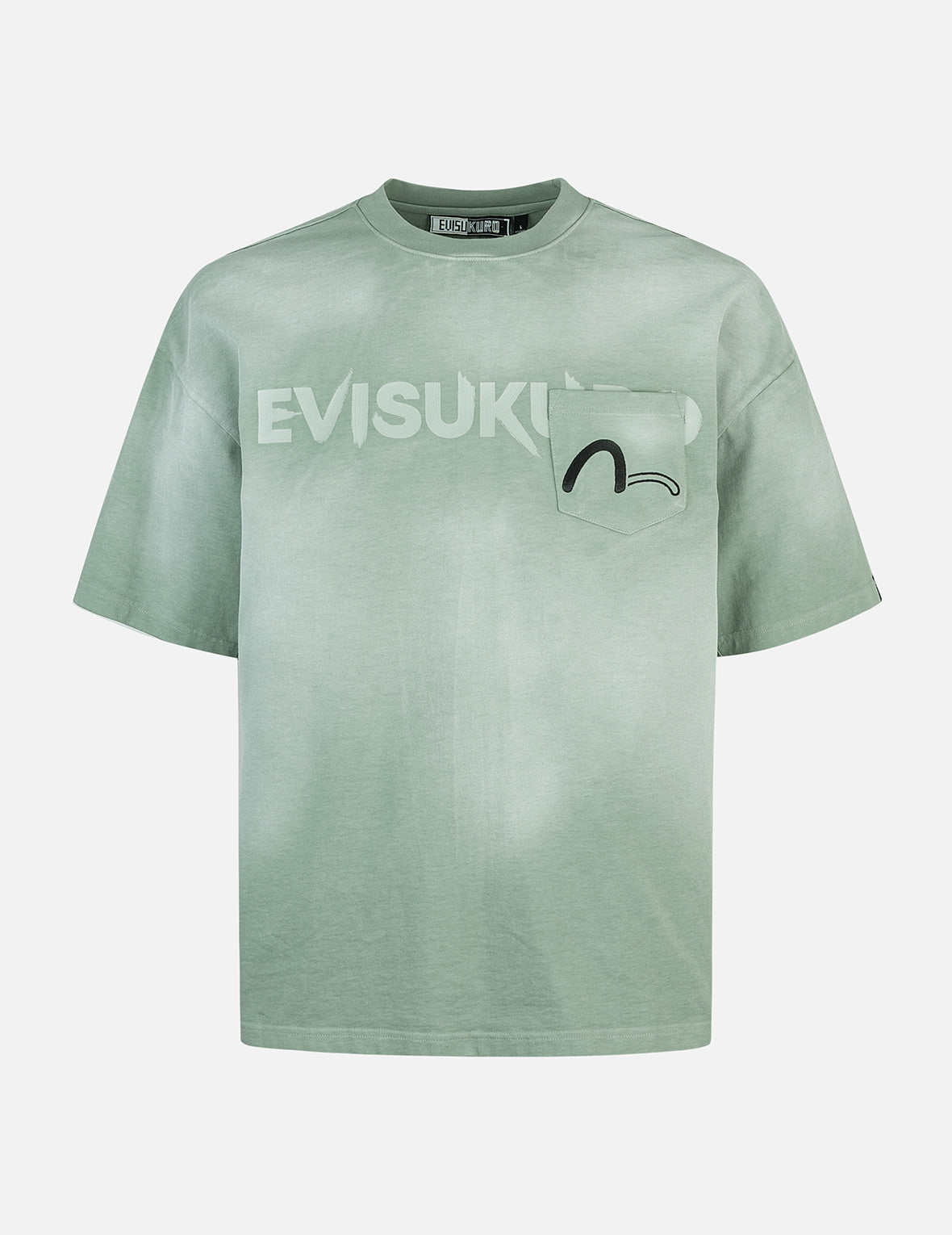 ガーメントダイカリグラフィーロゴプリントオーバーサイズTシャツ