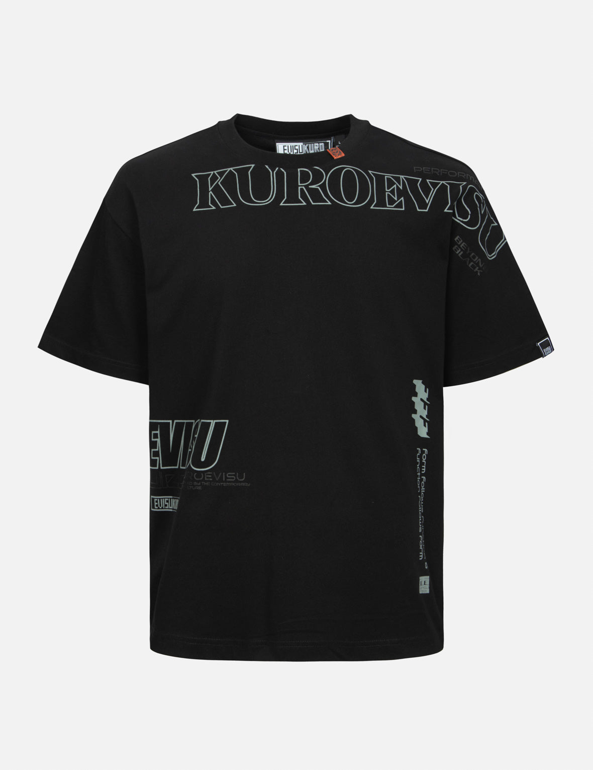 ロゴとスローガンプリント ファッションフィット Tシャツ