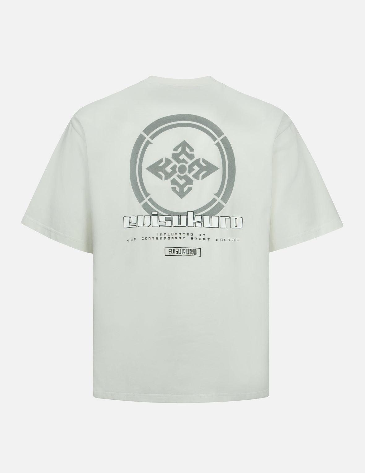 マルチロゴと割れたガラス効果プリントレギュラーフィットTシャツ