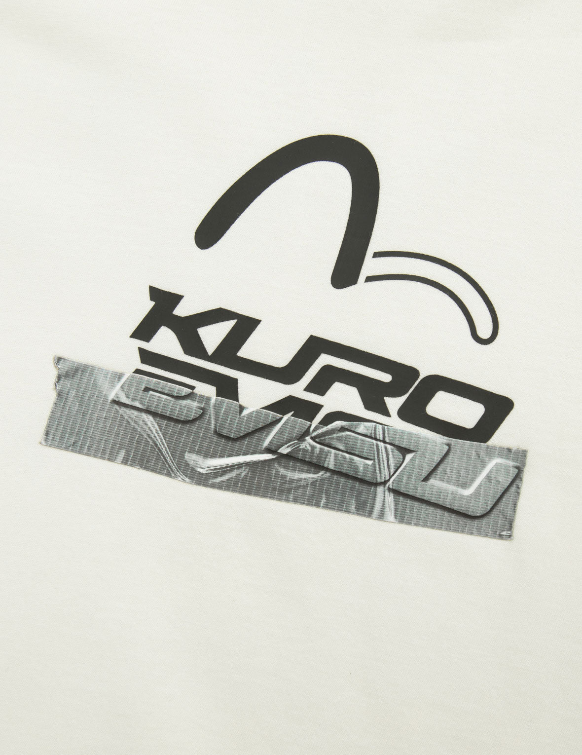 ロゴとテーププリントレギュラーフィットTシャツ