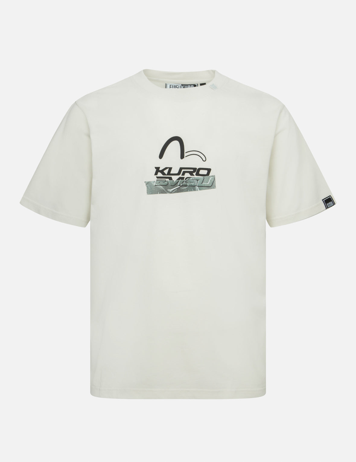 ロゴとテーププリントレギュラーフィットTシャツ