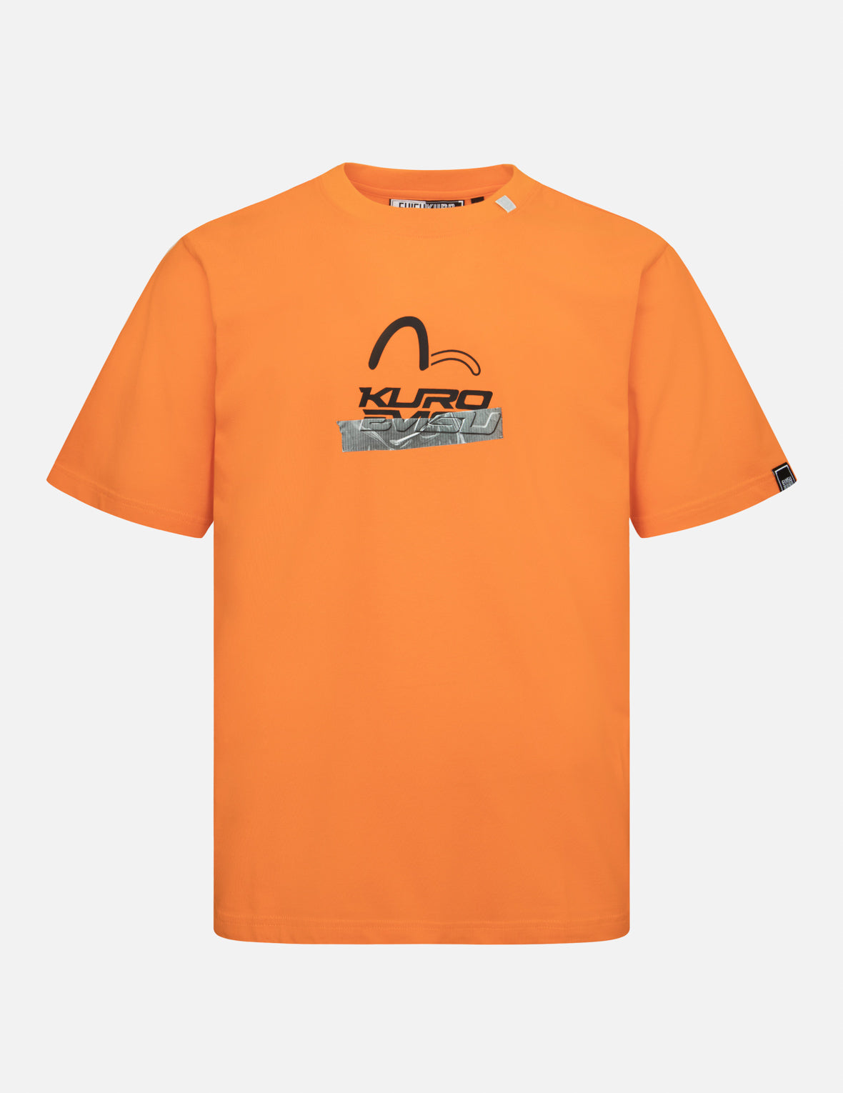 ロゴとテーププリントレギュラーフィットTシャツ