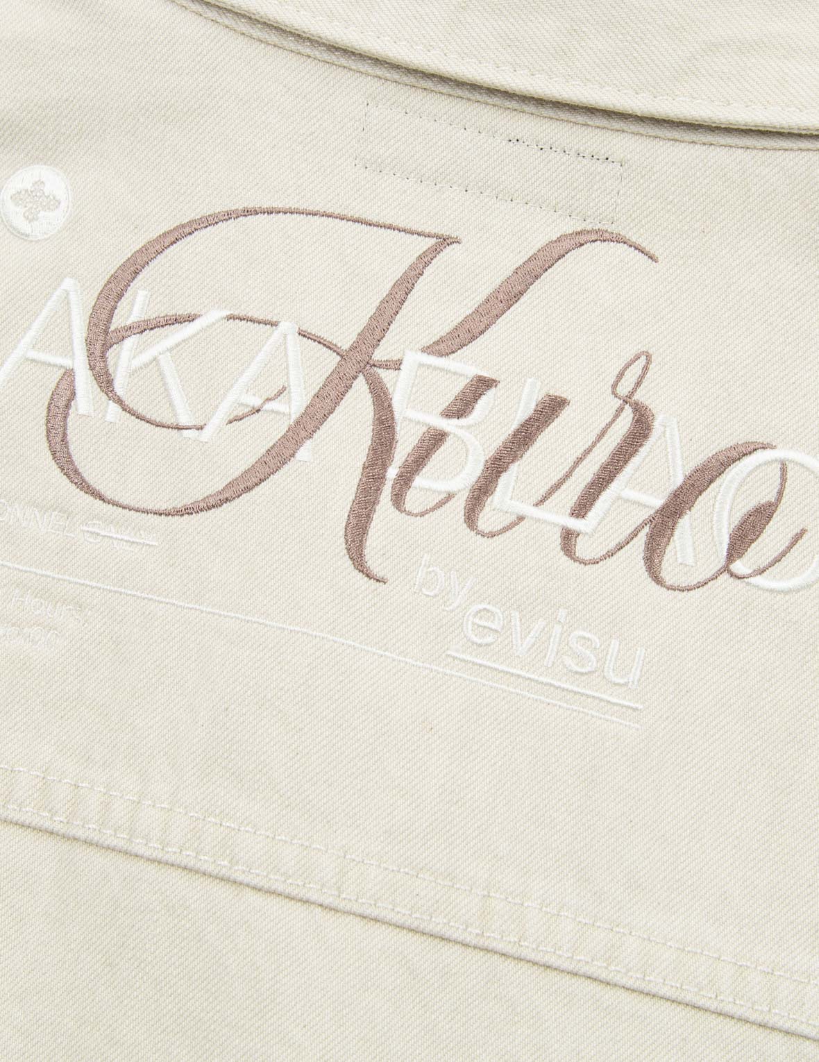 ロゴ刺繍デニムシャツ