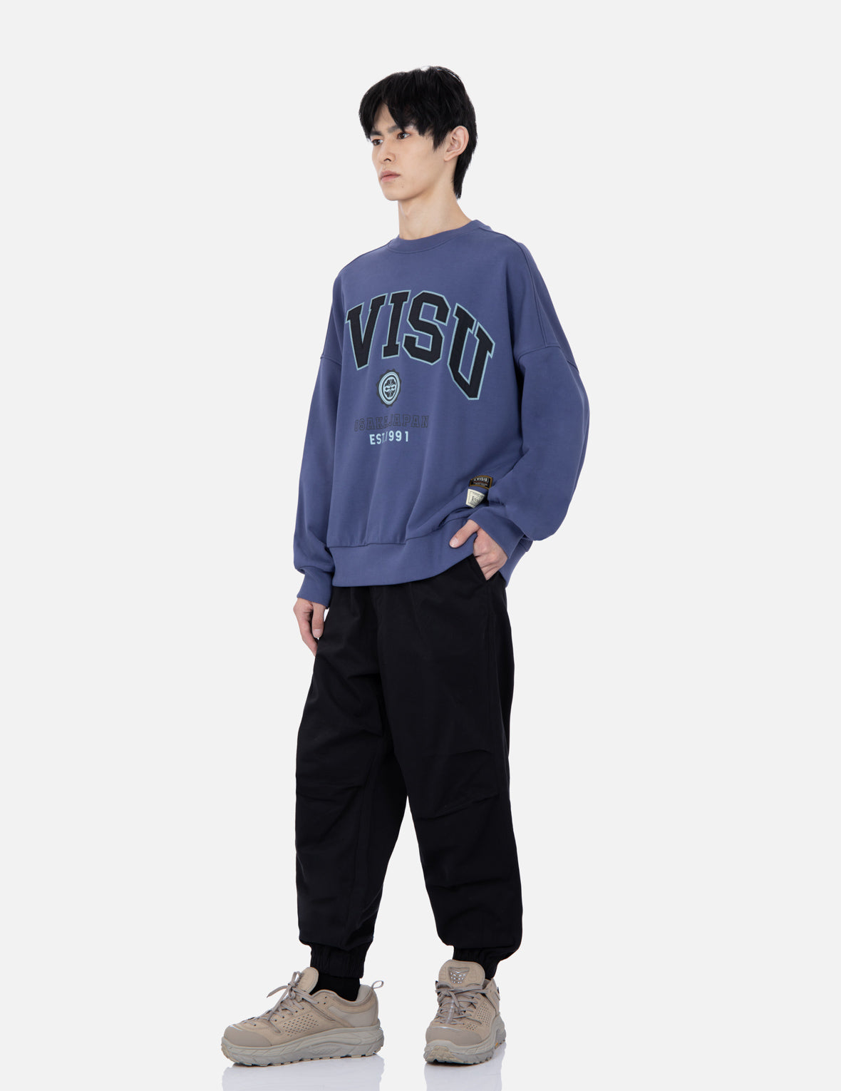 家紋刺繍ワイドジョガーパンツ