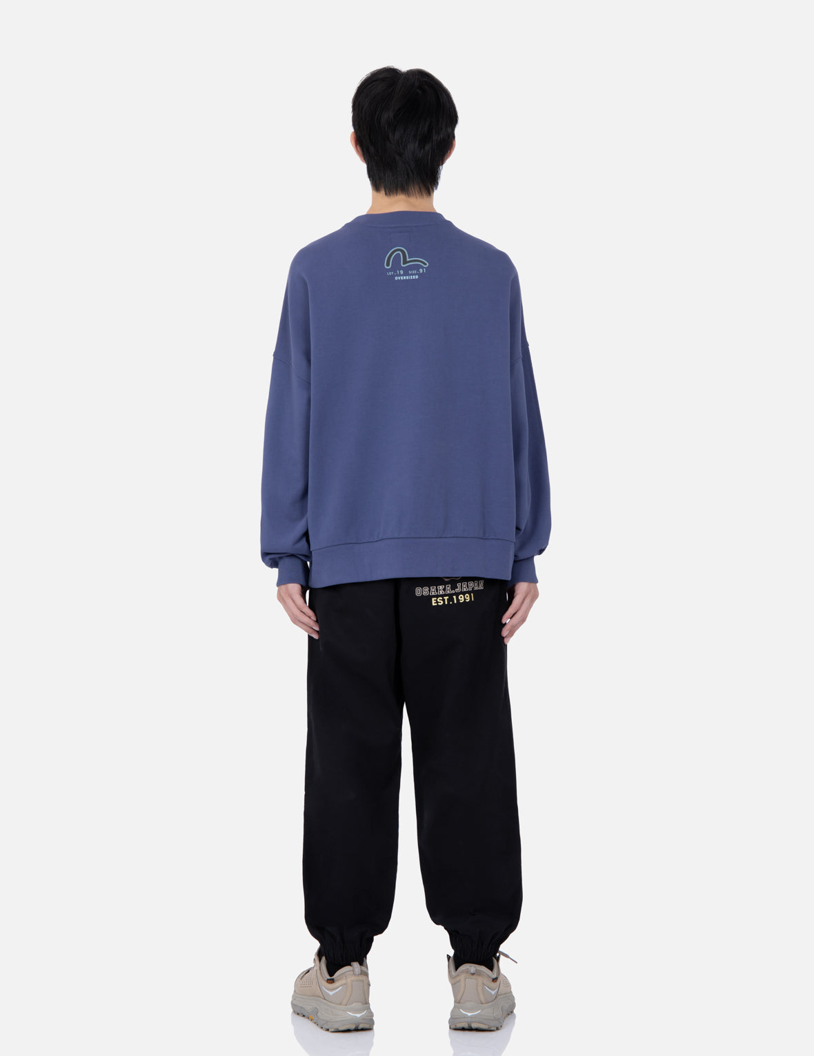 家紋刺繍ワイドジョガーパンツ