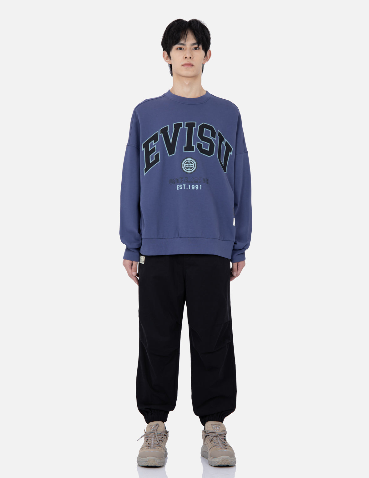 家紋刺繍ワイドジョガーパンツ