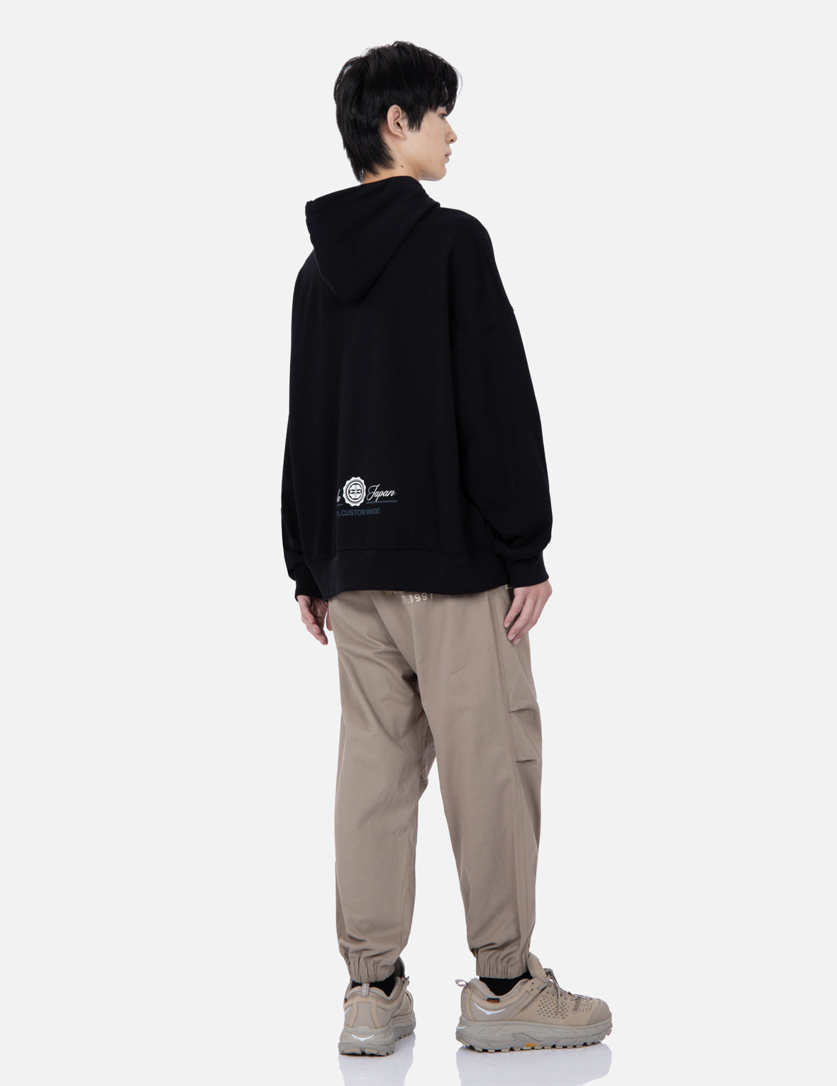 家紋刺繍ワイドジョガーパンツ