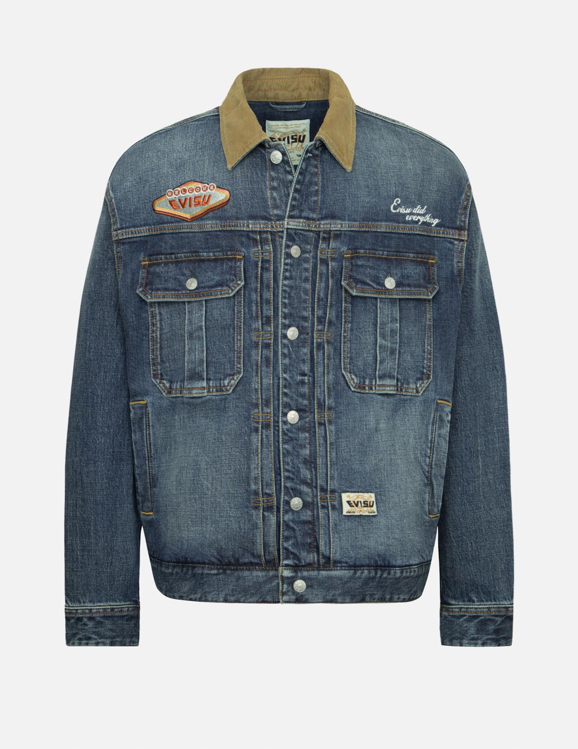 Ebisu Embroidery Loose Fit Denim Jacket