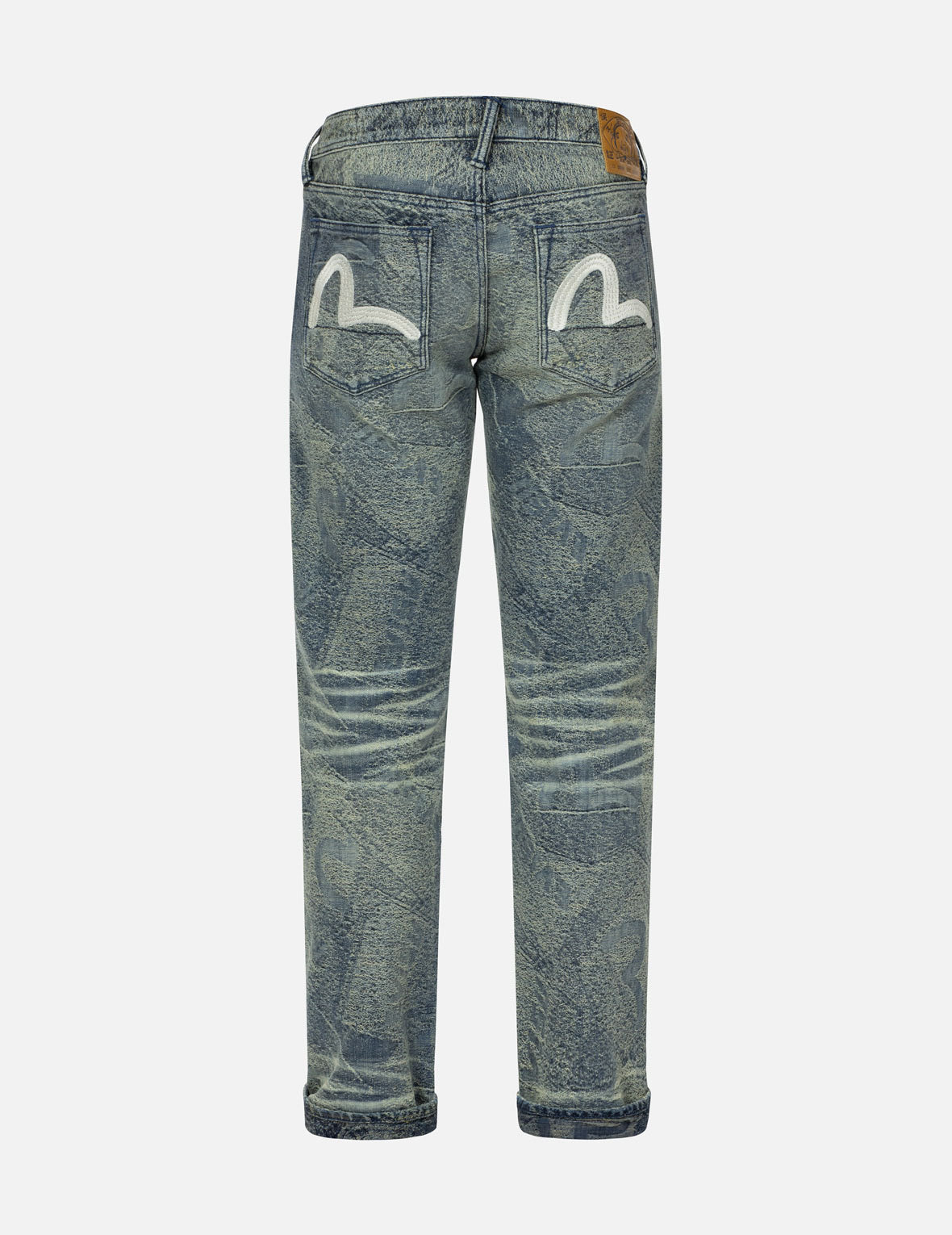 Jeans Evisu Australia Washed Seagull Embroidery Regular Straight