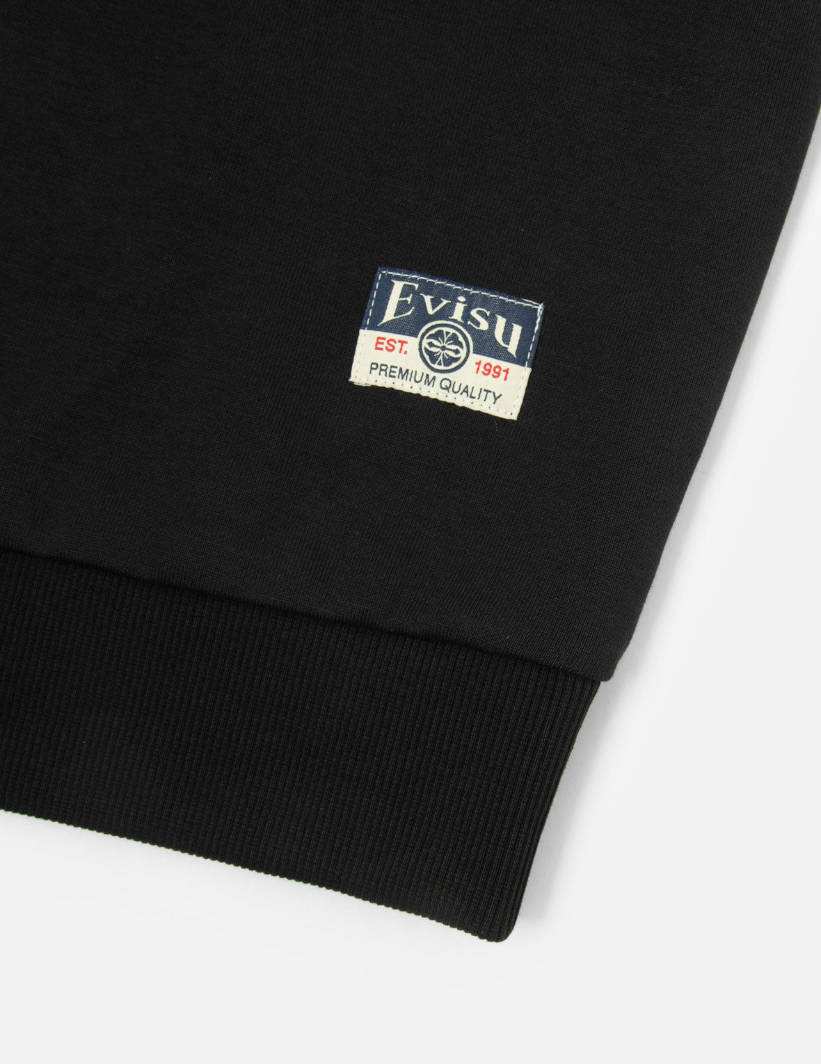 カモメ刺繍と家紋プリントポケットリラックスフィットスウェットシャツ
