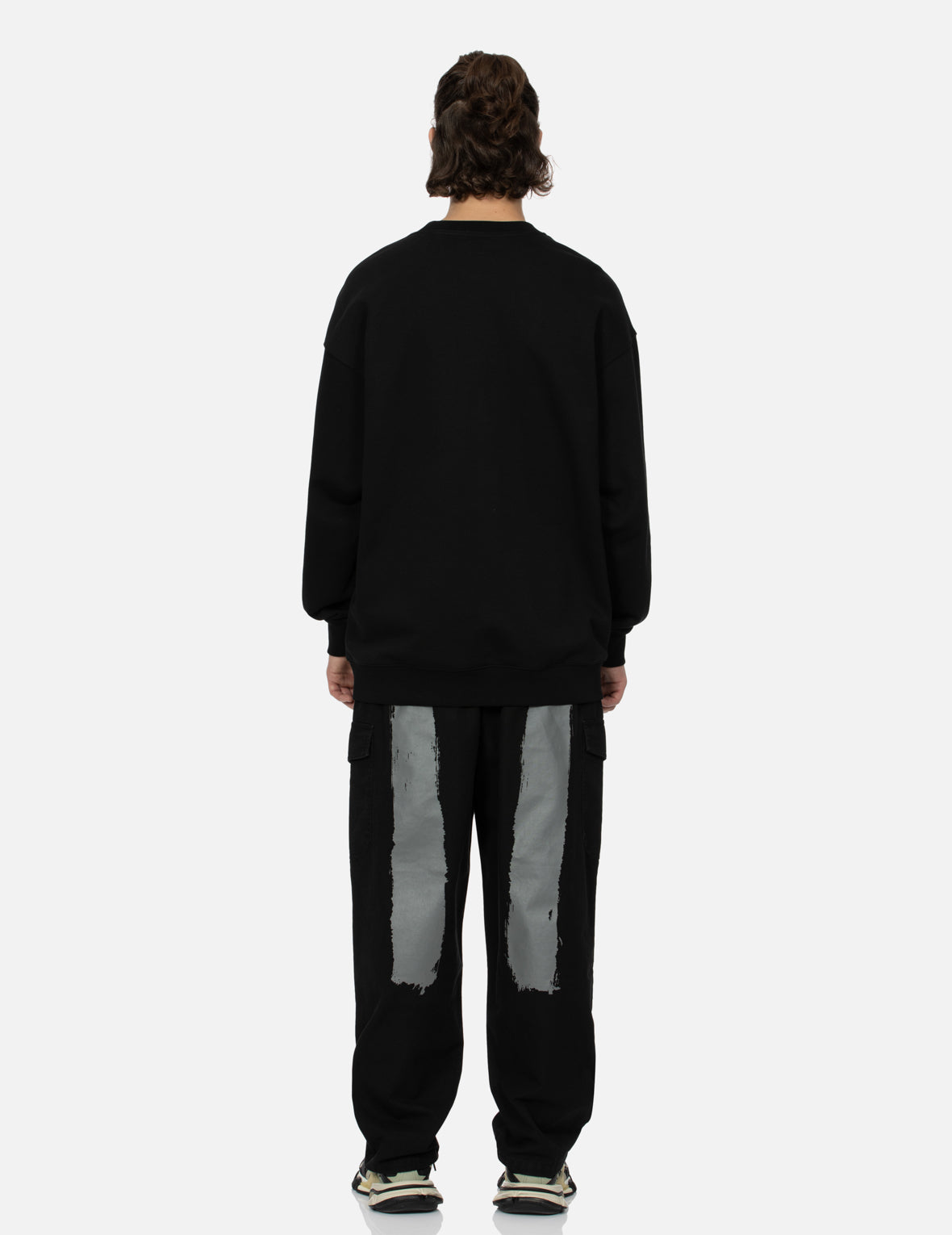 Multi-Pockets with Seagull Print Loose Fit Sweatshirt