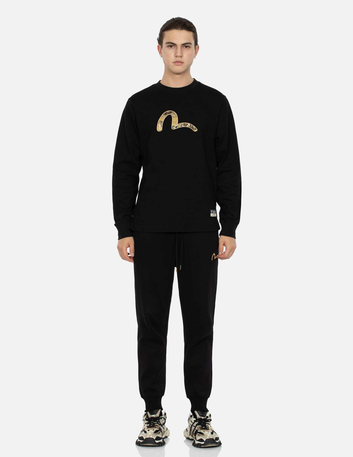 Seagull Brocade Appliqué Regular Fit Long-Sleeve T-shirt