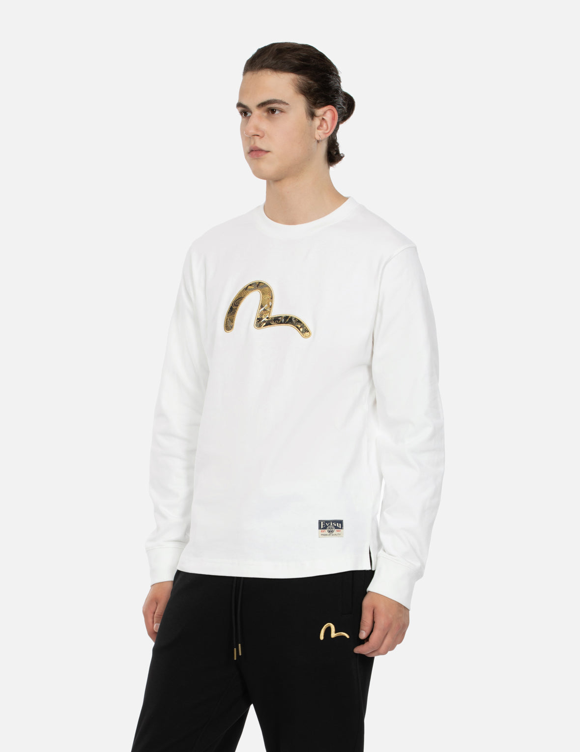 Seagull Brocade Appliqué Regular Fit Long-Sleeve T-shirt