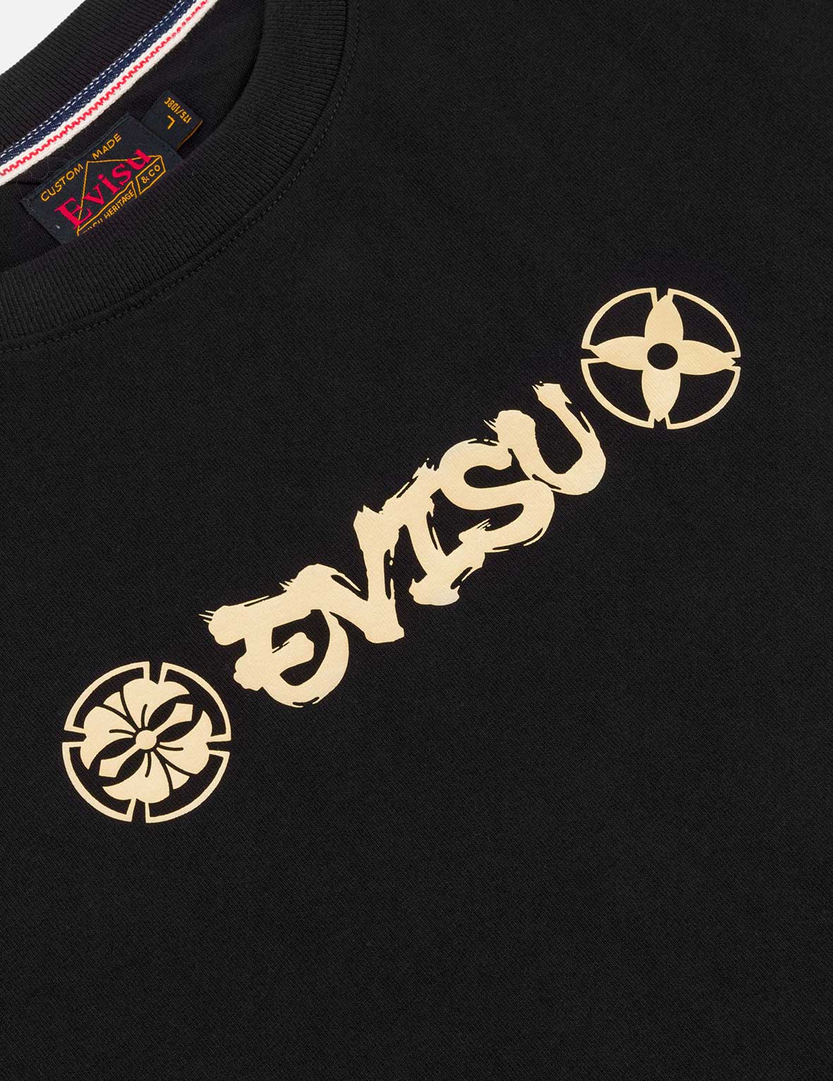 Ninja Daruma and Logo Prints Regular Fit T-shirt