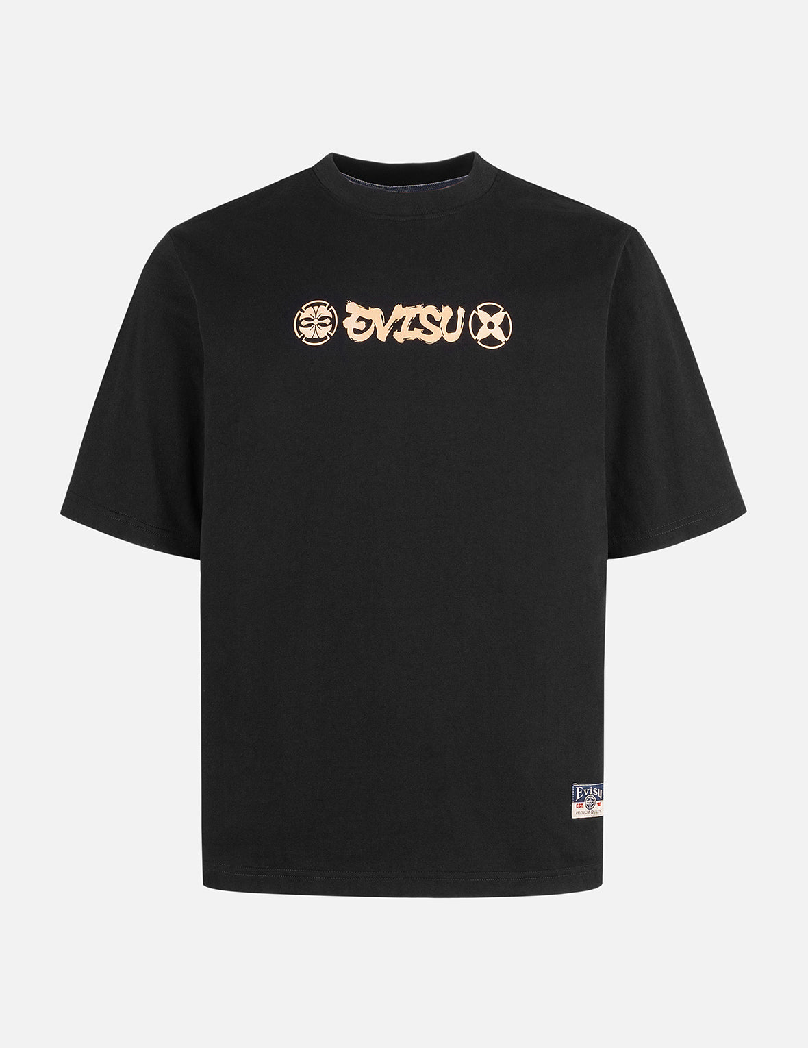 Ninja Daruma and Logo Prints Regular Fit T-shirt