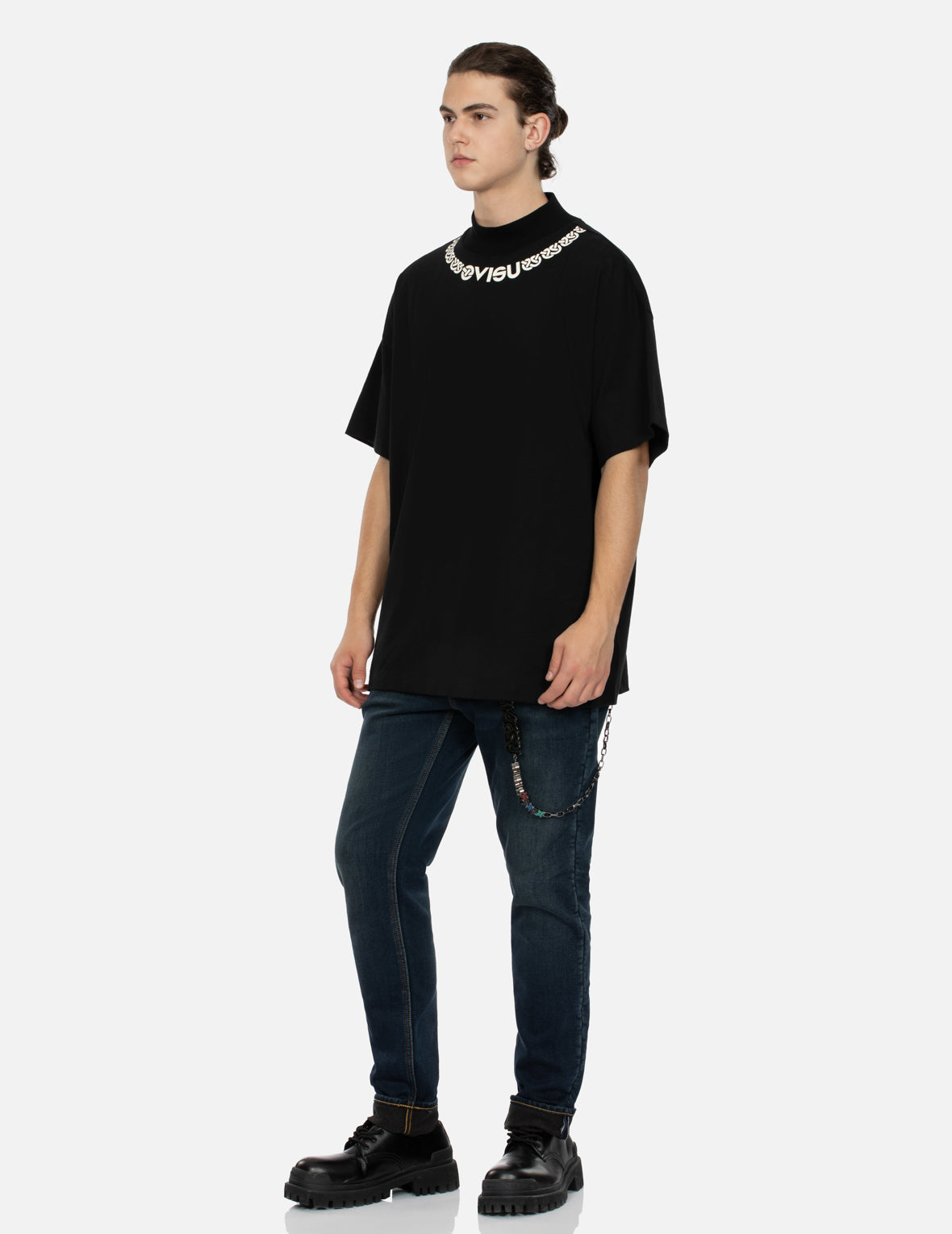 知恵の輪プリントリラックスフィットTシャツ