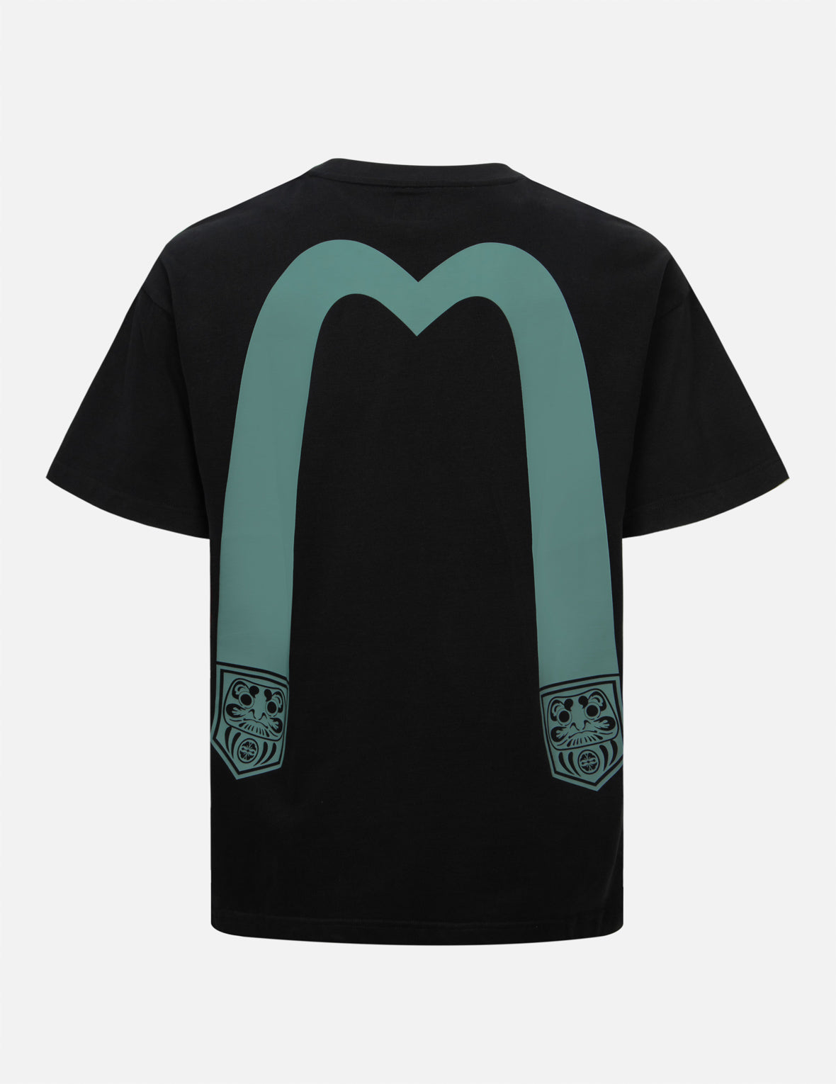 ポケット型のだるま大黒プリントリラックスフィットTシャツ