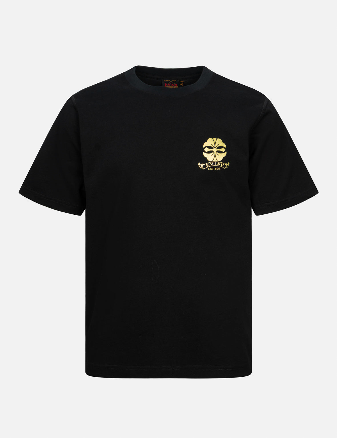 家紋とロゴホイルプリントレギュラーフィットTシャツ