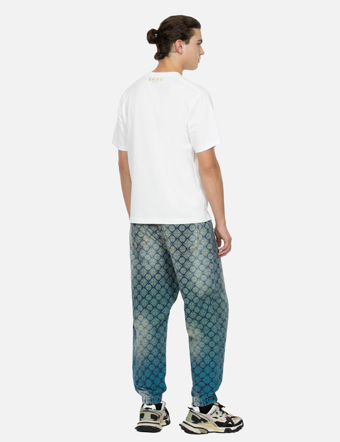 家紋とロゴホイルプリントレギュラーフィットTシャツ