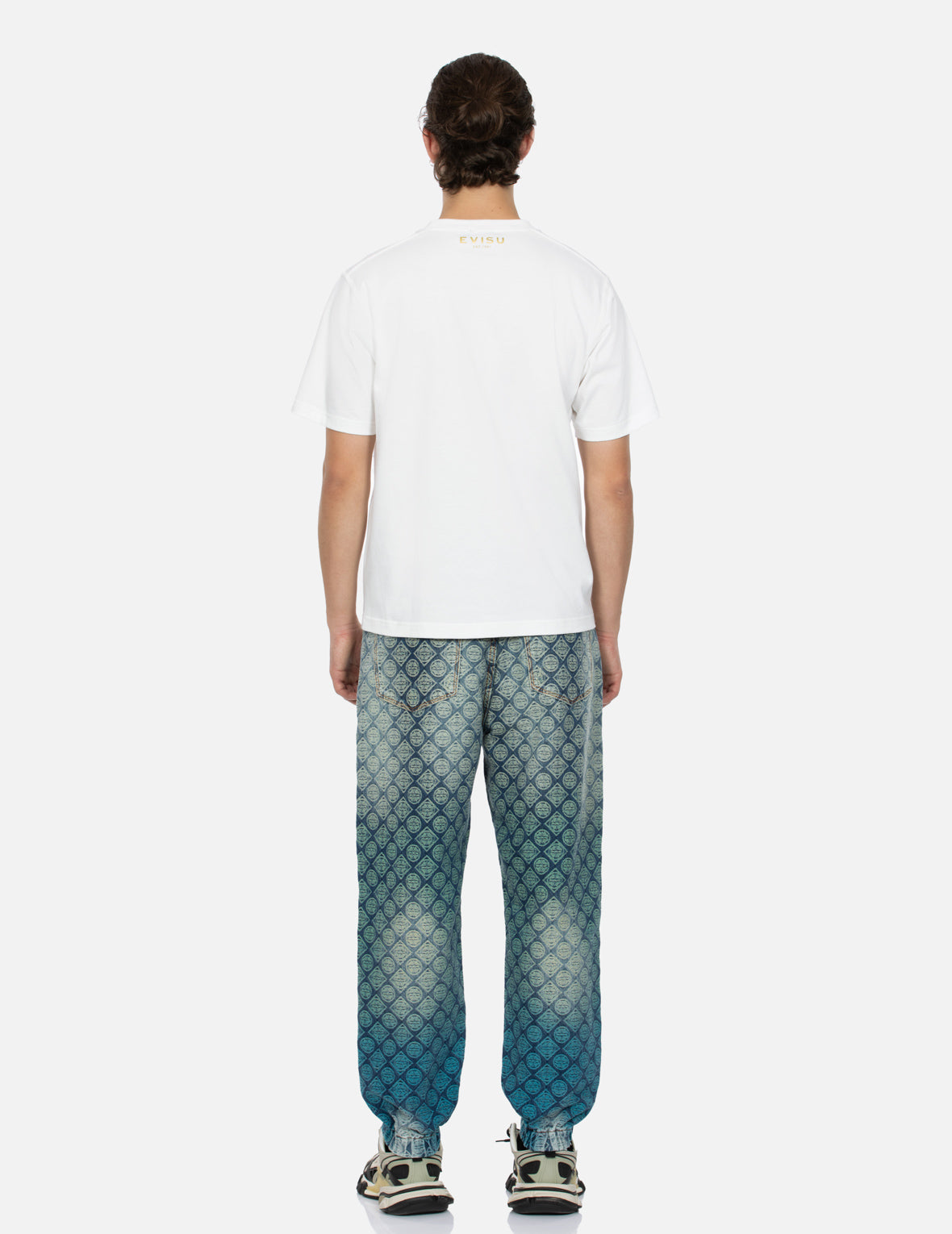 家紋とロゴホイルプリントレギュラーフィットTシャツ