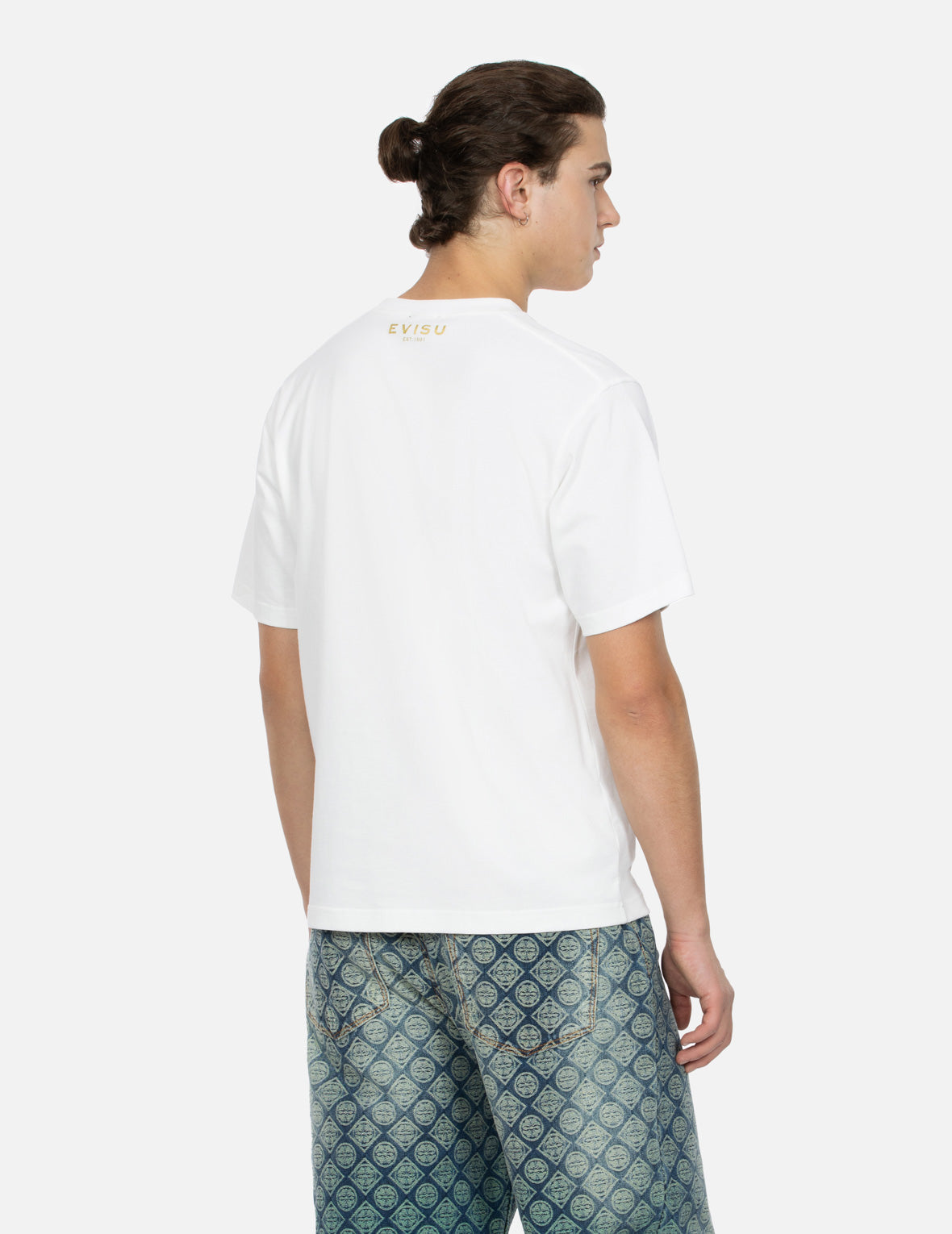 家紋とロゴホイルプリントレギュラーフィットTシャツ