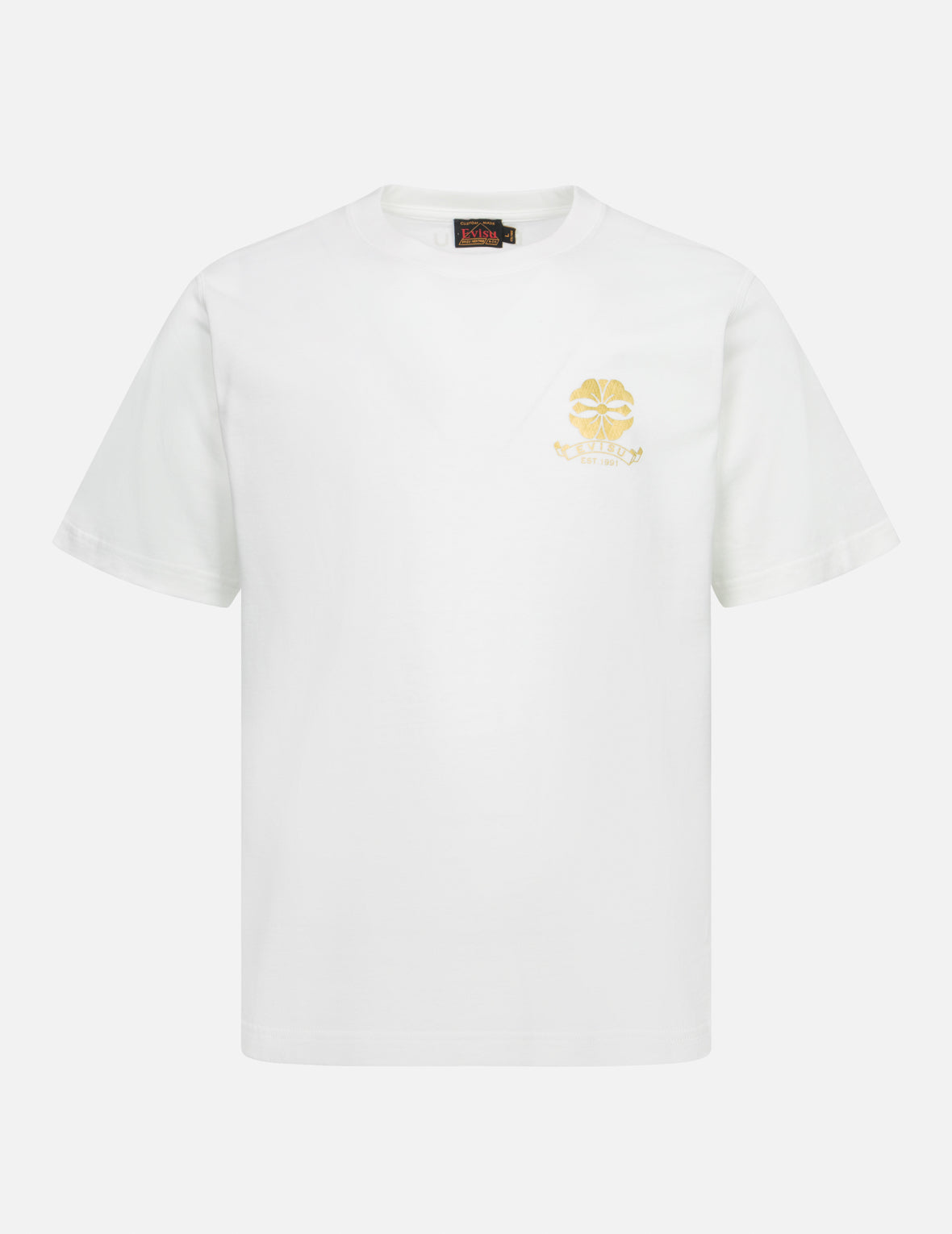 家紋とロゴホイルプリントレギュラーフィットTシャツ