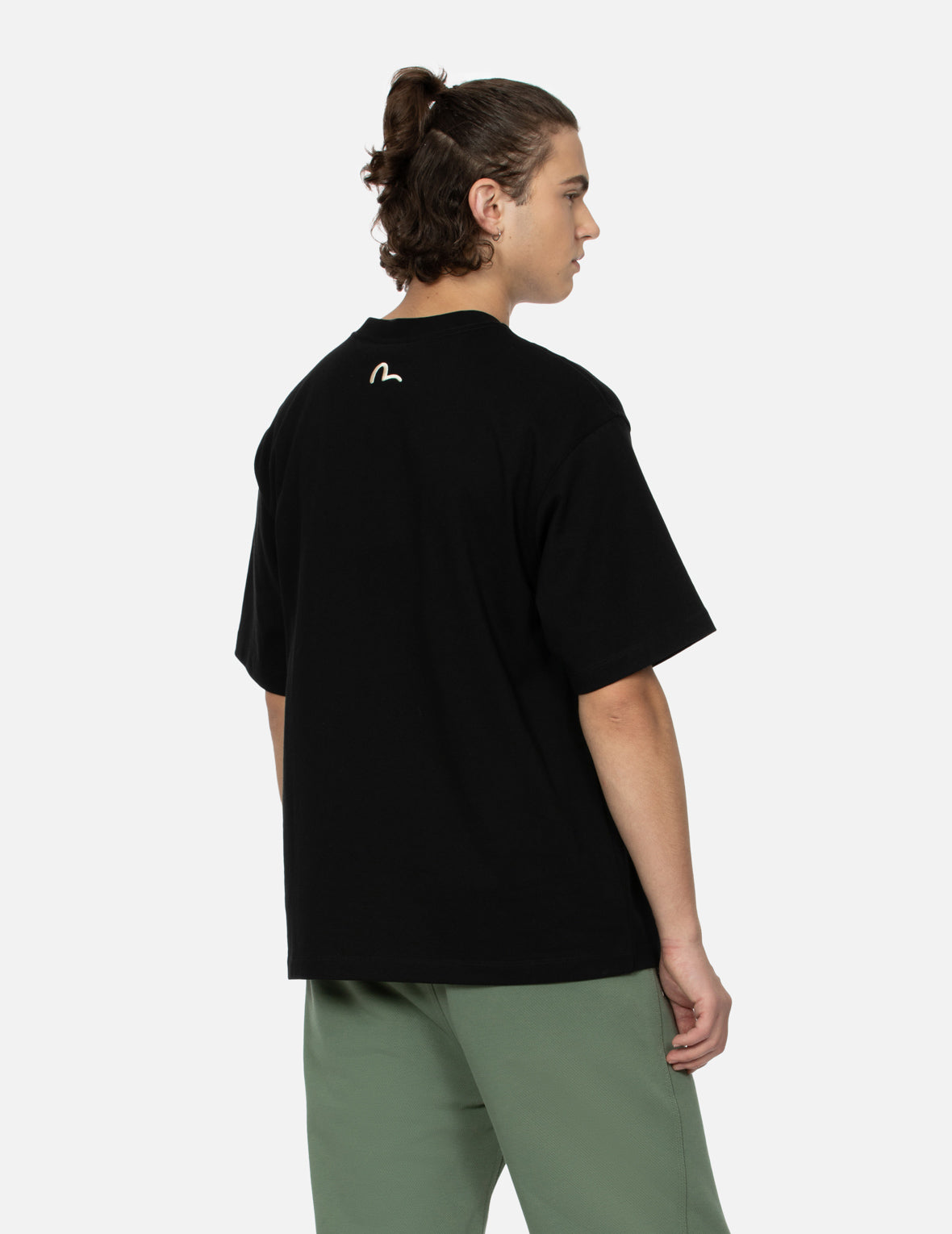 カモメプリントデニムポケットリラックスフィットTシャツ