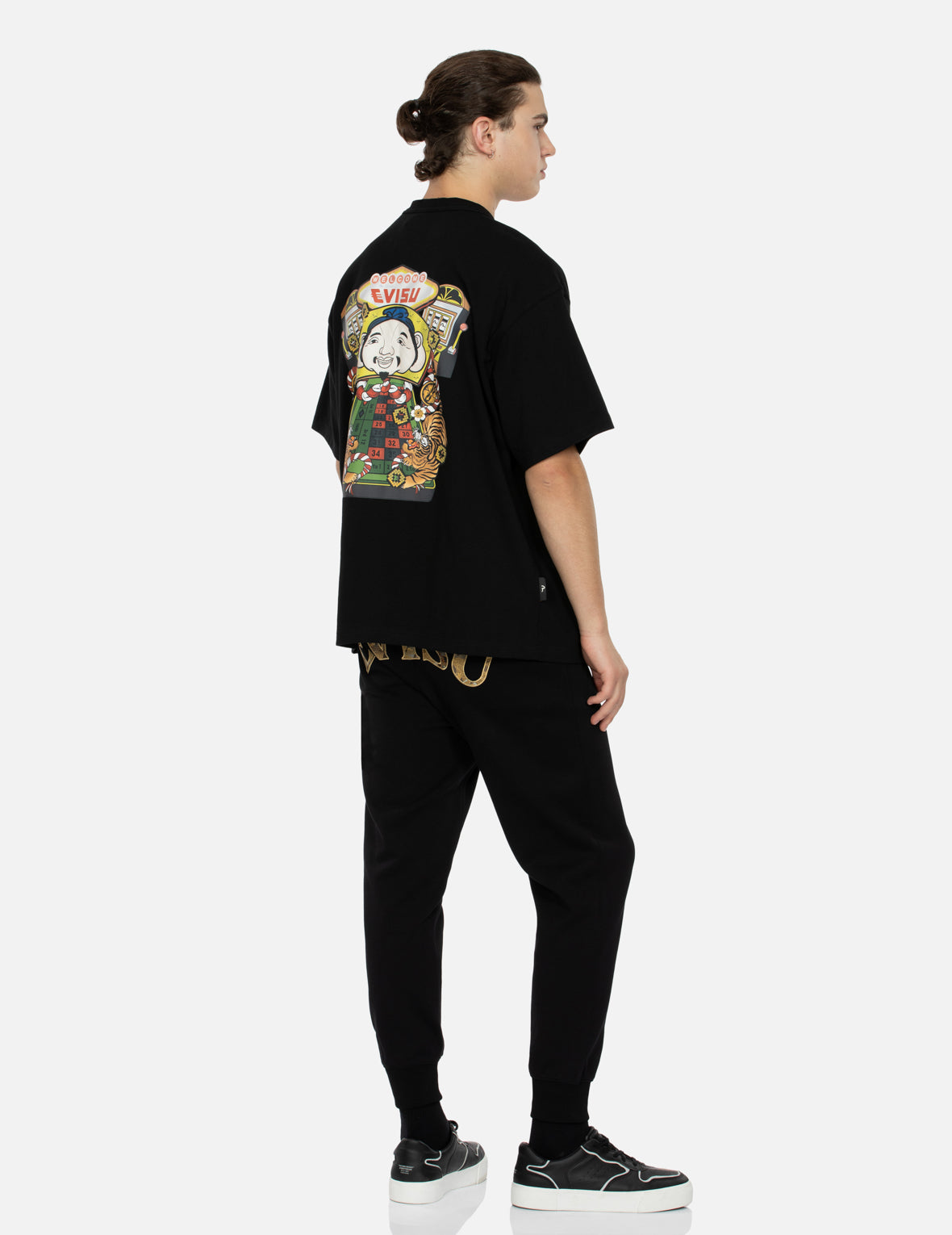 ラッキースロットマシンプリントルーズフィットTシャツ