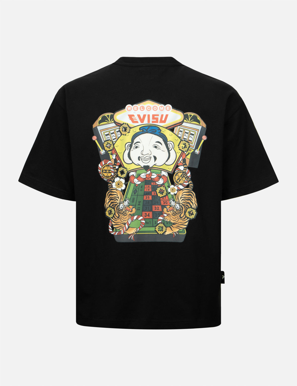 ラッキースロットマシンプリントルーズフィットTシャツ