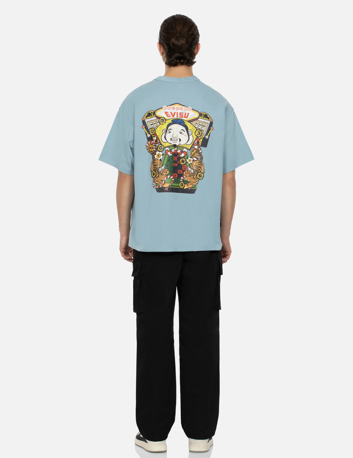 ラッキースロットマシンプリントルーズフィットTシャツ