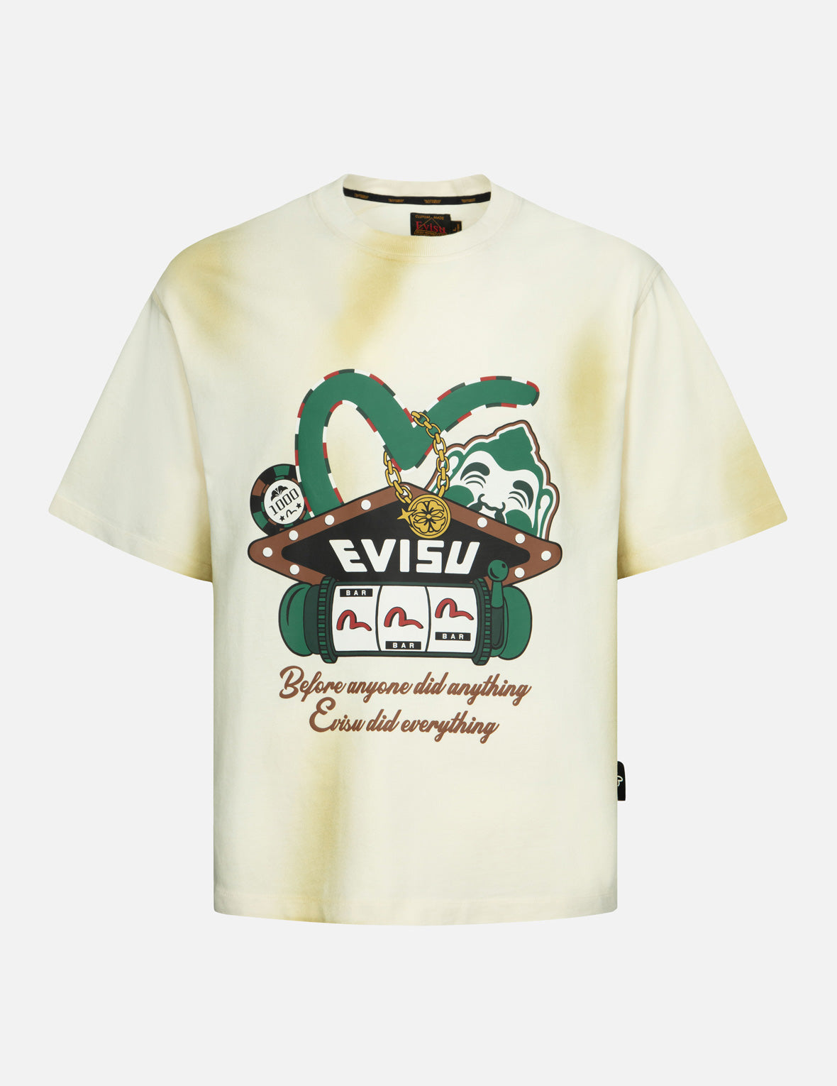 ウォッシュ加工「バーチャルバケーション」プリントリラックスフィットTシャツ