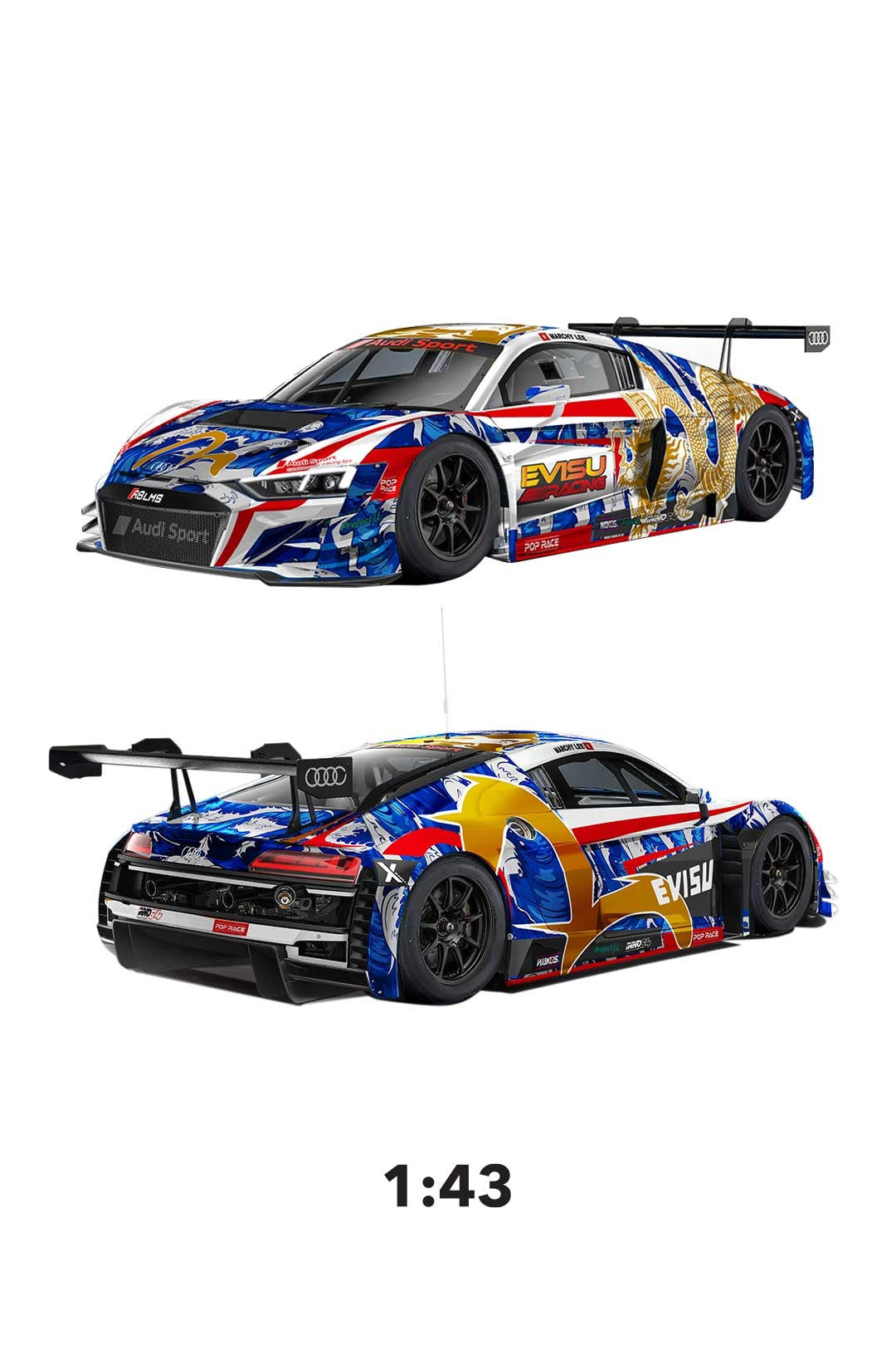 EVISU X Audi Sport- 1:43 Scale Model Car