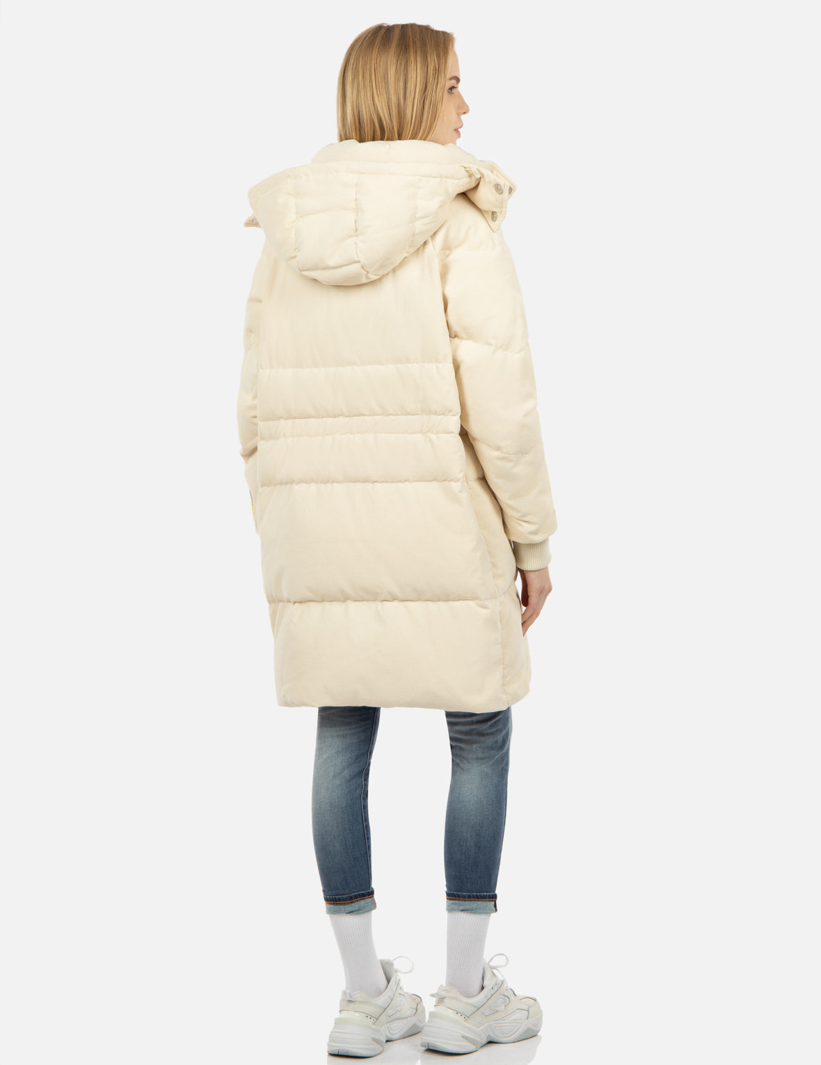 EVISU Squad 刺繍 コーデュロイ ダウンコート