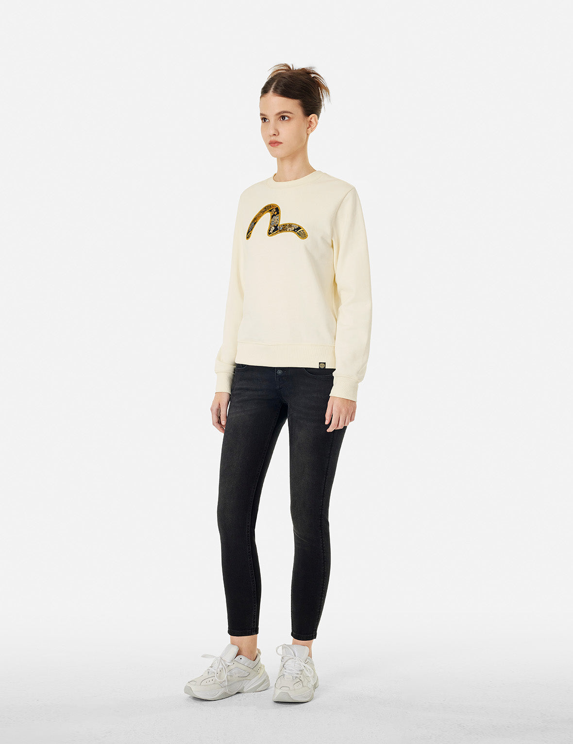Seagull Brocade Appliqué and Logo Embroidery Regular Fit Sweatshirt
