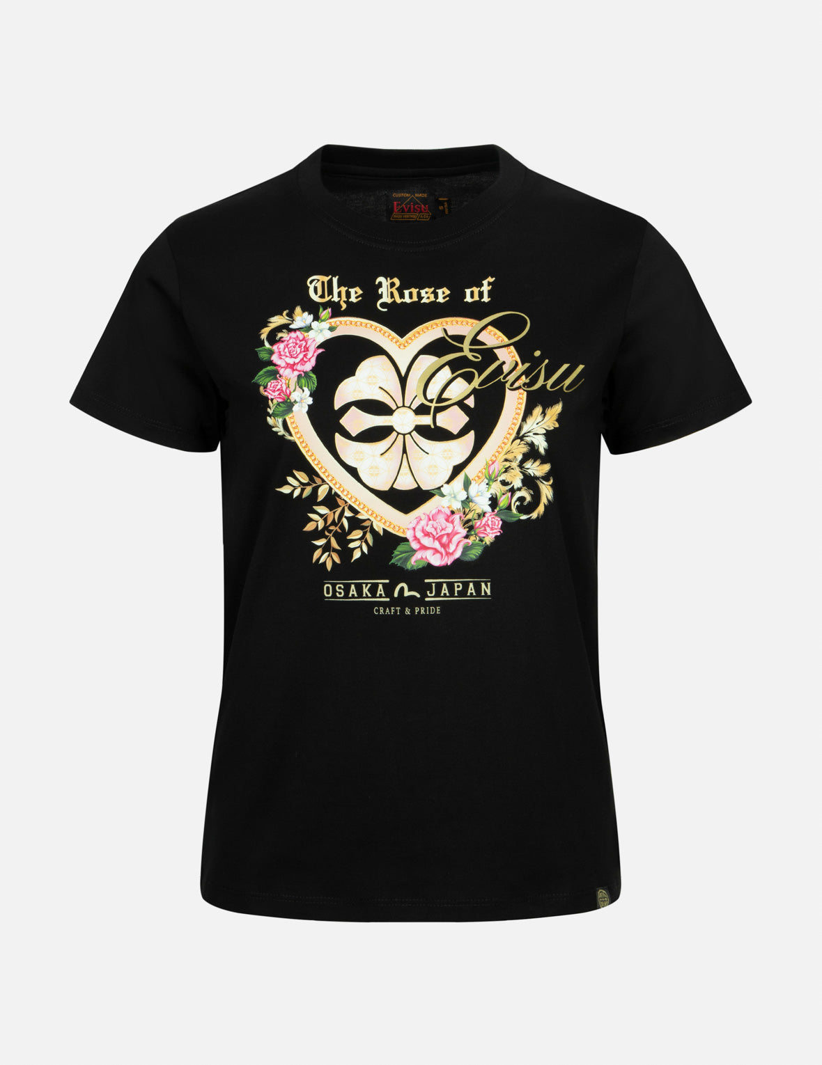 EVISUのバラプリント レギュラーフィット Tシャツ