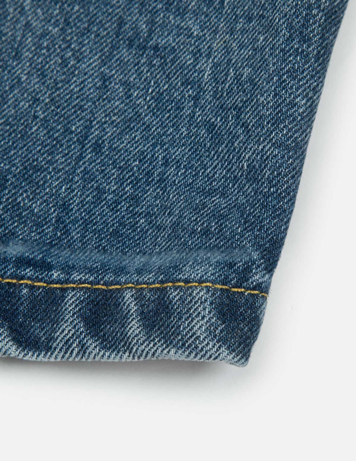 Seagull and Logo Appliqué Embroidery Boxy Denim Short-Sleeves Shirt