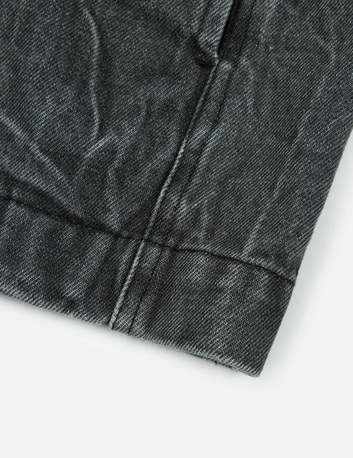 Seagull and Slogan Embroidery Oversized Denim Coach Jacket