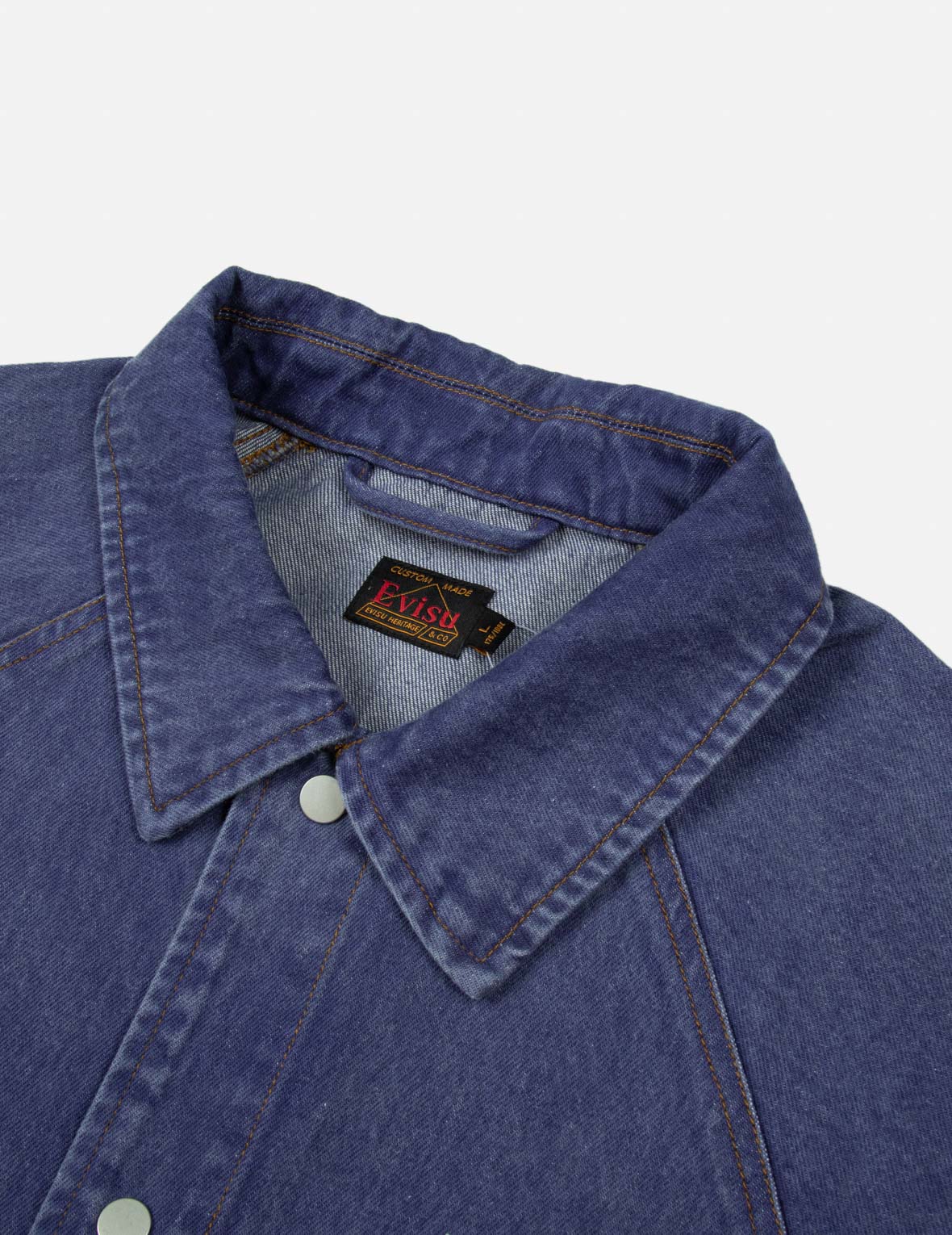 Seagull and Slogan Embroidery Oversized Denim Coach Jacket