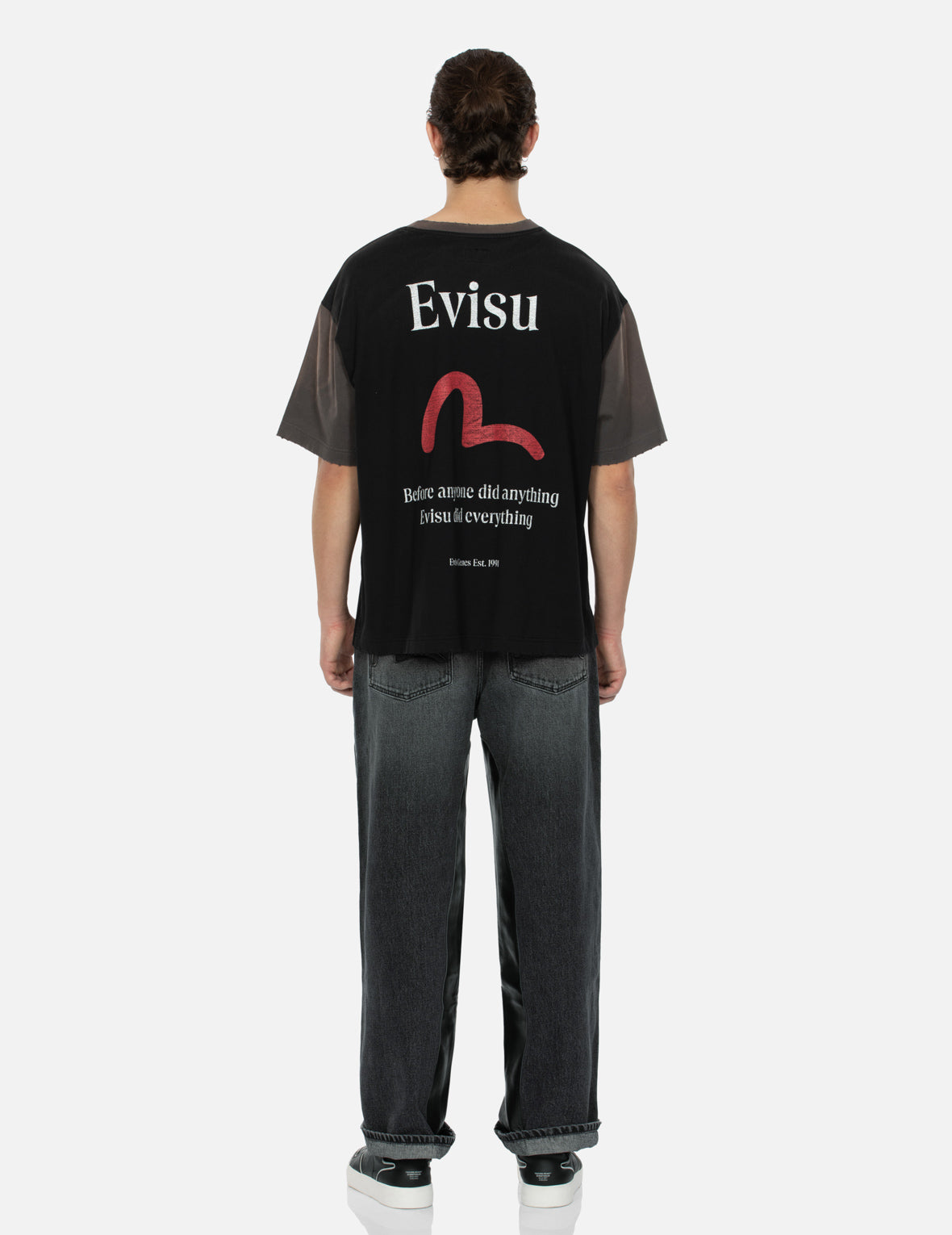 カモメとロゴプリントのボクシーTシャツ