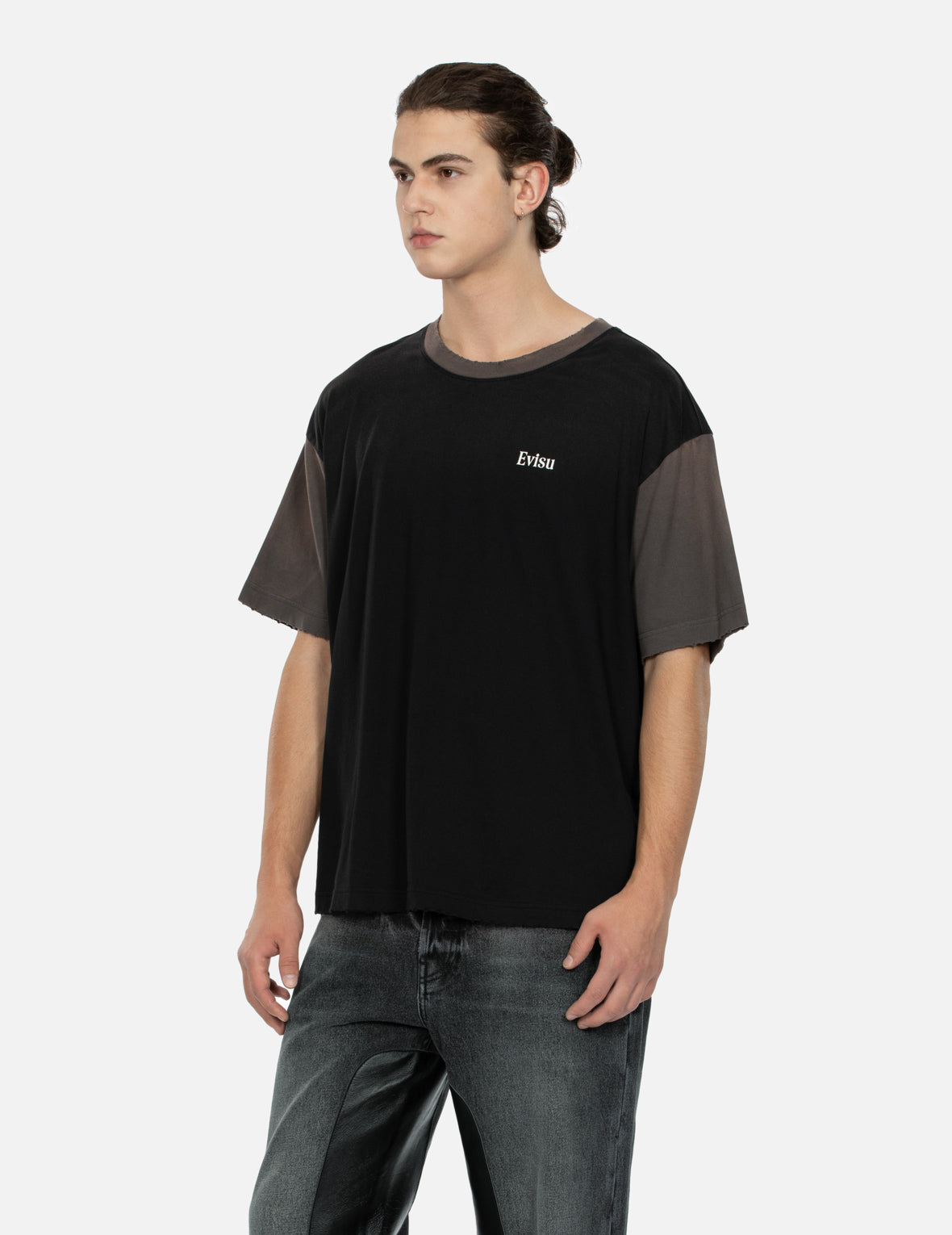 カモメとロゴプリントのボクシーTシャツ