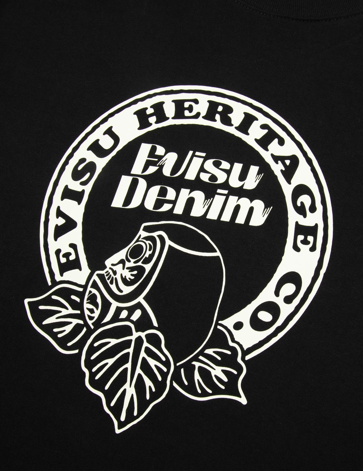 花札だるまプリントのレギュラーフィットTシャツ