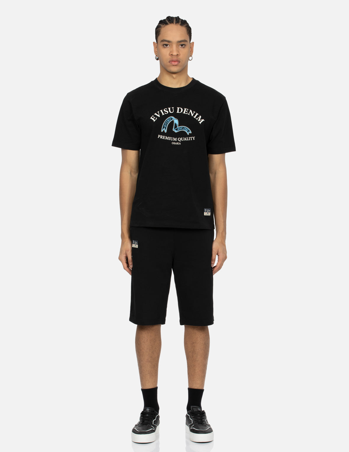 リボンカモメとロゴプリントのレギュラーフィットTシャツ