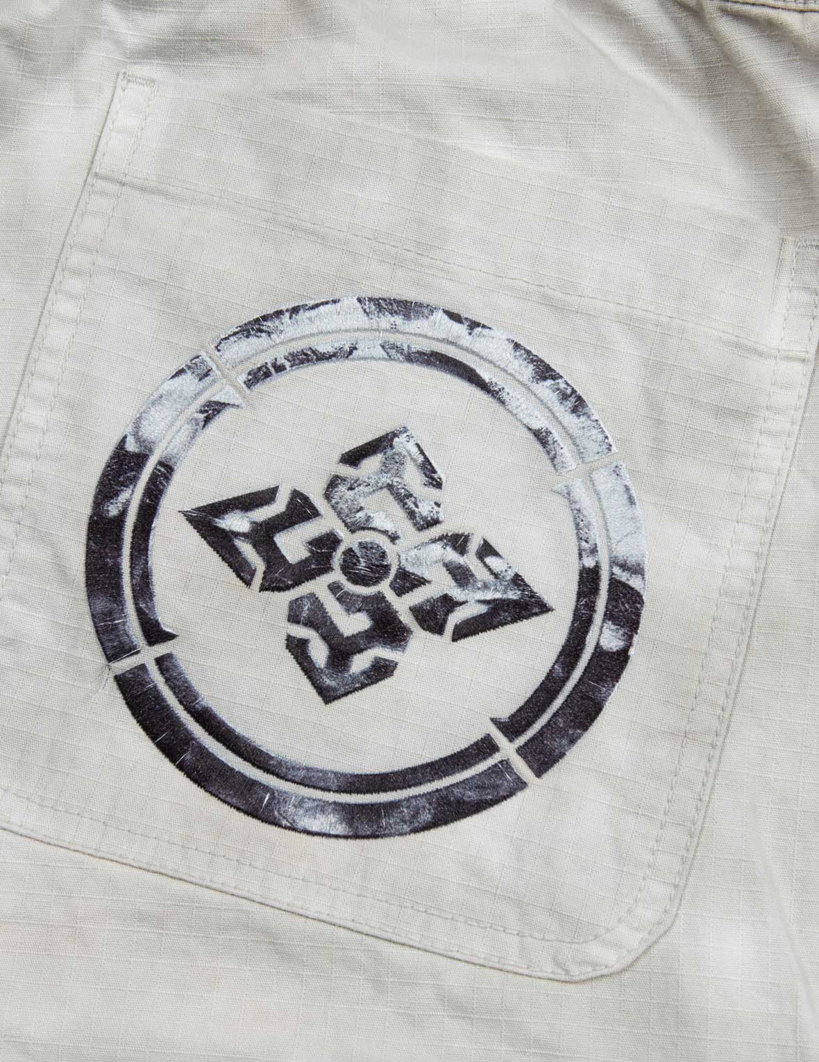 家紋刺繍ルーズフィットタイダイカーゴジョガー
