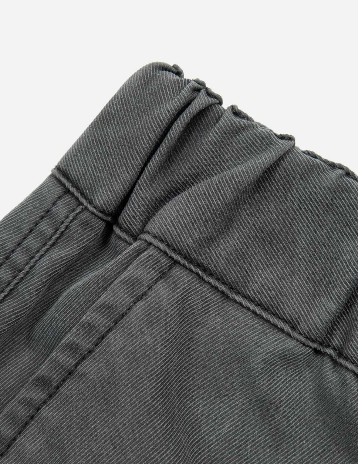 カモメプリントとマルチプルウーブンラベルのワイドレッグカーゴパンツ