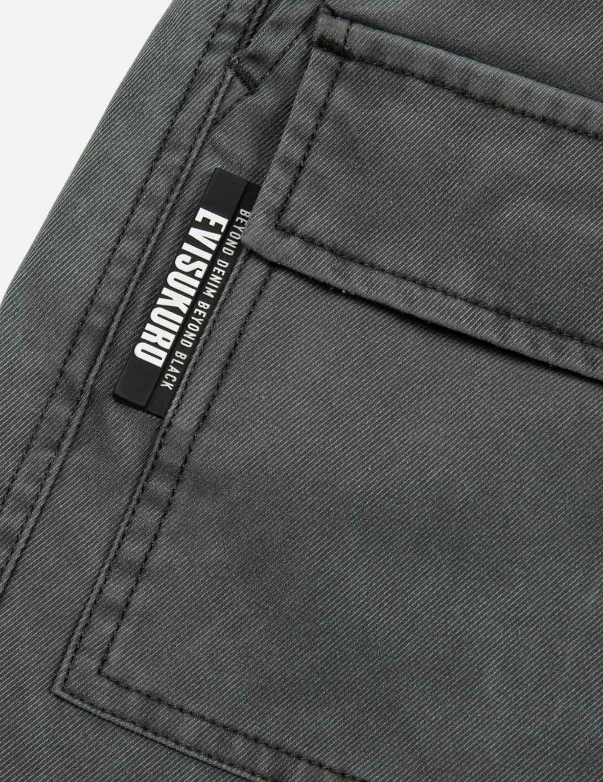 カモメプリントとマルチプルウーブンラベルのワイドレッグカーゴパンツ