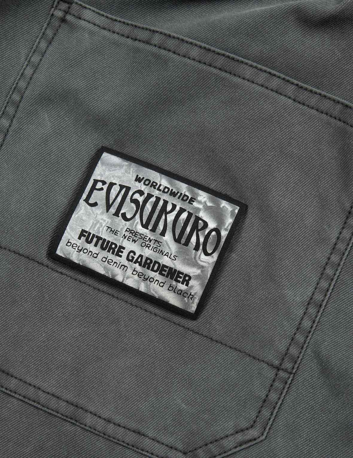 カモメプリントとマルチプルウーブンラベルのワイドレッグカーゴパンツ