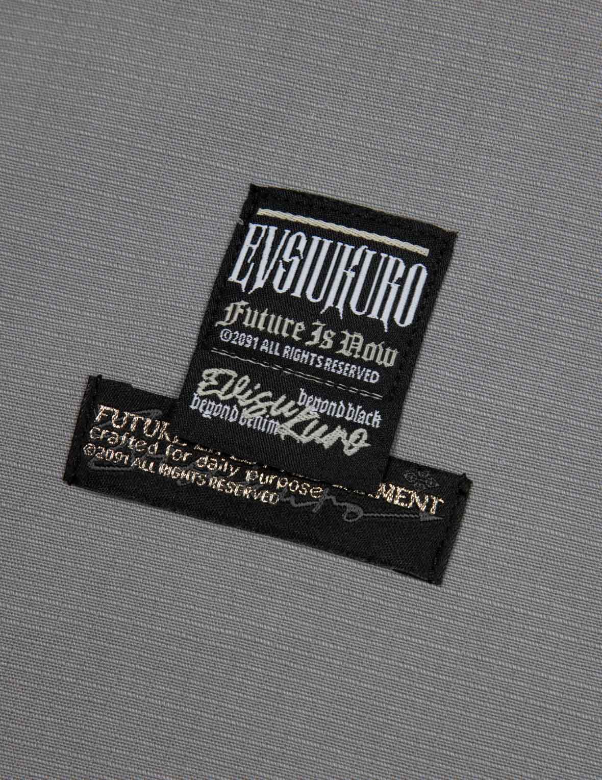 ロゴ刺繍モック2-in-1リラックスフィットシャツ